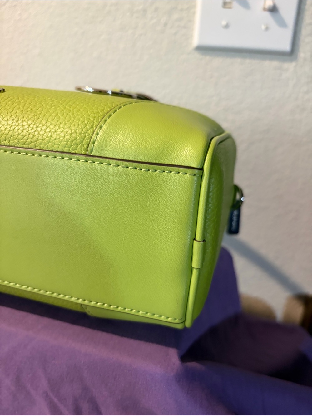Michael Kors Thompson Lime Satchel Continental Wallet SET NWT - Picture 7 of 15